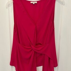 Skies Are Blue Vibrant Pink Sleeveless Blouse